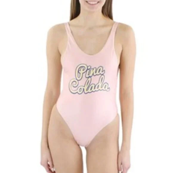 NWT [Charlie Holiday] Pina Colada Graphic High-Cut One-Piece Swimsuit Women's 2 - Picture 2 of 8